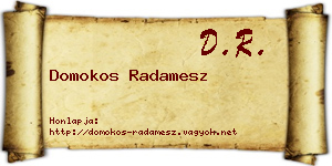 Domokos Radamesz névjegykártya